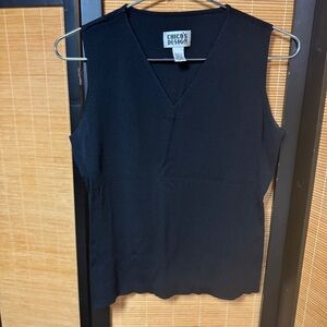 Chico's Classic Black V-Neck Tank Top